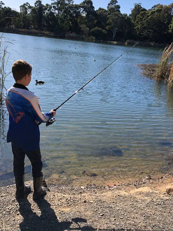 Lake Esmond child fishing