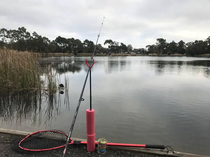 Bait fishing at Lake Esmond