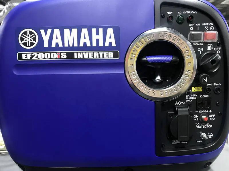 Quietest generator for caping. Pictured is the Yamaha inverter generator
