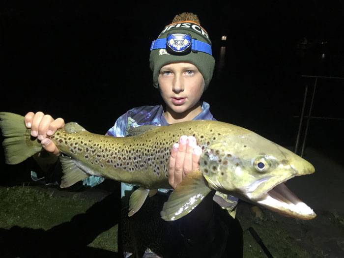 64cm brown trout caught at Lake Wendouree.