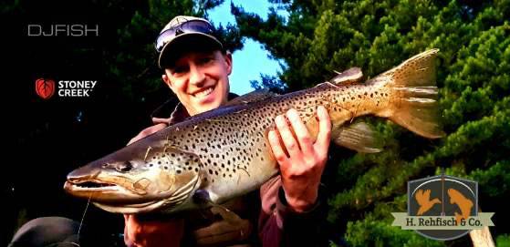 Darcy with brown trout