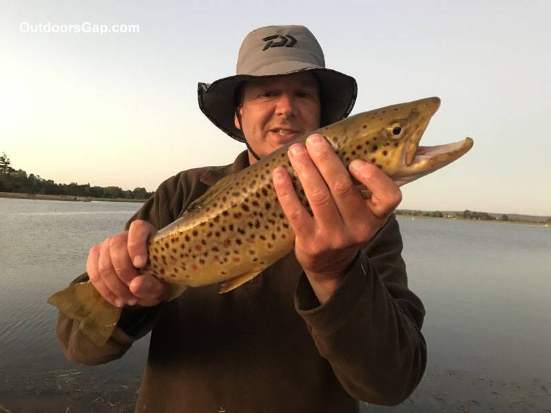 Brown trout fishing Lake Wendouree