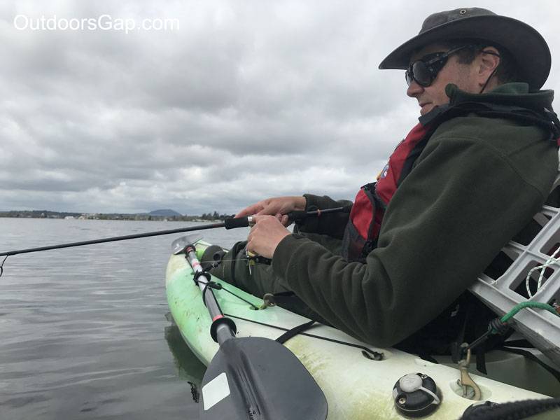 Kayak Tips For Fishing. Wear a wide brimmed hat and sunglasses.